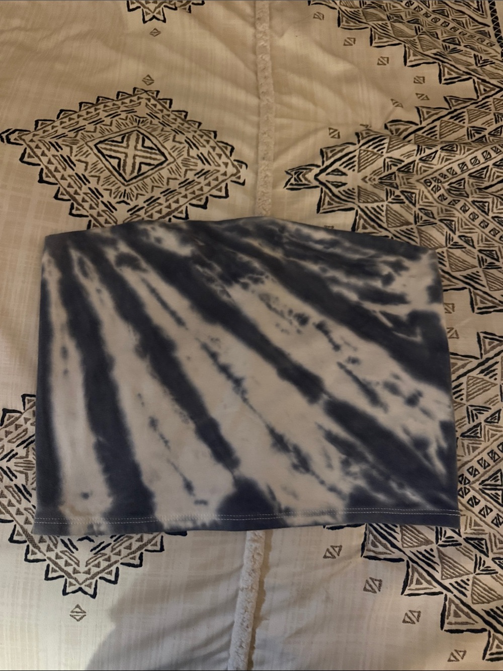 wild fable Blue and White Tie-Dye Mini Skirt
